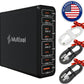 Upgraded 240W 8 Ports GaN Charger, USB Charging Hub, Multi USB C Charger Station, USB-C Charging Hub for MacBook Pro/Air/iPad Pro/iPhone/Samsung Galaxy Note