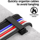 Adhesive Cable Clips Holder, Outdoor Light Clips, Black Cord Wire Clips, Sturdy Nylon Cord Wall Finisher Wire Clamp for Home, Car, Office Desk Wire Management (Black, XL-80 PCS)