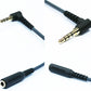 50cm(1.5ft) Right Angle 4 Pole 3.5mm 1/8 inch Male to 4 Pole 3.5mm 1/8 inch Female Stereo Audio Headphone Earphone Extension Cable Adapter Cord Tangle-Free Braided Wire
