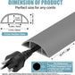 Floor Cord Cover Self Adhesive Cord Hider,10FT Cable Management, Extension Strip Protector for Wires, Prevent Cable Trips for Offices, Gyms, Exhibitions Cavity:0.51"(W) x 0.3"(H) Gray