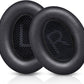 QOQOON Professional Headphone Replacement Ear Pads for Bose QuietComfort 35 2 15 25 Earpads Cushion for QC2 QC15 QC25 SoundTrue SoundLink Around-Ear Headphones (QC35/35ii, Black Cushion + Black Mat)