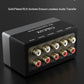 Cubilux AS-R4 4-Channel RCA Audio Selector, Bidirectional 4-Way Stereo RCA Aux Switcher, 1-Input to 4-Output / 4-Input to 1-Output