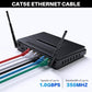 Cat5e Ethernet Cable 300 FT, Long Cat 5e Internet Cable, Black Snagless Patch Cord, Flexible, Network, LAN, PoE, Standard RJ45 Connector for PC, Server, Router, Modem, TV, PS5 - with 15 Cable Ties