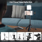 NEEWER PA048 Vlogging Kit for iPhone Android Podcast YouTube with RGB LED Light/KM23 Wireless Microphone System/Selfie Stick Phone Tripod/Cleaning Cloth, Content Creator Essentials