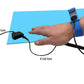 RubberStat Dual Layer ESD Compliant Workstation Rubber Table Mat Kit, Soldering, Cell Phone Repair, with Wrist Strap Set and Ground Cord - 24"x72" Blue