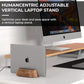 HumanCentric Vertical Laptop Stand in Black Walnut Wood, Upright Adjustable Holder and Dock, Laptop Vertical Stand Fits MacBook Pro and Other Laptops .5" to 1.5", Clamshell Compatible