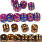 Yiotfandoll 20PCS Polyhedral Dice D6 Dice 16mm Acrylic 6 sided Dice Game Dice for RPG MTG DND Dice Table Games (Purple Blue and Black Gold)