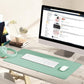 YSAGi Non-Slip Leather Desk Pad, Waterproof Laptop Computer Desk Keyboard Mat, Table Protector Blotter Mat, Large Mouse Pad for Office/Work/Home/Decor(Pale Green, 31.5" x 15.7")