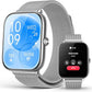 2.06" AMOLED Smart Watch with Blood Pressure, 118 Sports Modes, Fitness Activity Tracker for Men Women, Heart Rate Sleep SpO2 and Stress Monitor, IP68 Waterproof, Ideal Gift, Android iPhone Compatible