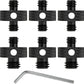 Camera Mount Screw 1/4" Male to 1/4" Male & 1/4" to 3/8" Tripod Screw Adapter with Hole 7 Pcs Set for Camera Tripod Mount Light Stand DSLR Equipped with Hex-L Key (Black)