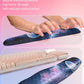 Hokafenle 2in1 Combination, Wave Keyboard Wrist Rest and Ergonomic Curvature Mouse Pad Wrist Support for Relieve Wrist Pain, Filled with Soft Cushion Memory Foam, Moonlit Starry Sea
