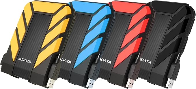 ADATA HD710 Pro - 2 TB External Hard Drive - Shockproof, Waterproof & Dustproof - Durable Storage - For Gamers, Students & Professionals - Mac, PC & Linux Compatible - Yellow - AHD710P-2TU31-CYL