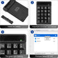 RaceGT Bluetooth Number pad, 19-Keys Wireless Numeric Keypad, Portable Mini Multi-Function Accounting Number Keypad Keyboard Extensions for Laptop/Desktop/Notebook
