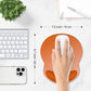 ITNRSIIET Ergonomic Mouse Pad with Comfort Gel Wrist Rest, Non-Slip PU Base, Smooth Textured Surface, Reduces Hand Fatigue & Wrist Pain, 8.7 x 7.2 Inch for Office Gaming Home, Peach Gradient