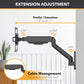 CondoMounts Laptop Wall Mount | Spring-Assisted Arm for 17"–32" Screens, Free-Tilting VESA Laptop Holder, Space-Saving Design, Heavy-Duty Build, Matte Black Finish, Easy DIY Installation