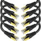 CAT 8 Ethernet Cable Shielded SFTP Internet Network Patch Cord, Heavy Duty High Speed LAN Cables w Gold Plated RJ45 Connector Professional for Router, Modem, Gaming, Xbox (6 Feet, 10 Pack Black)