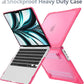Batianda for New MacBook Air 13.6 inch Case 2025 M4 2024 2022 Release Model A3240 A2681(M2) A3113(M3), Heavy Duty Shockproof Protective Hard Shell with Fold Kickstand & Keyboard Cover, Pink