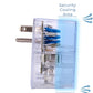 Clamper 3-Outlet Surge Protector 1800 Joules, 1875W, for TV, PC, Xbox, PS5, Refrigerators and Other Appliances (Compact Wall Surge Protector), iCLAMPER Power 3, 2-Pack Clear