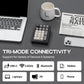 EPOMAKER EK21 VIA Gasket Number Pad with 1000mAh Battery, BT 5.0/2.4GHz/Wired Hot-Swap Numpad with Aluminum Alloy knob, Programmable for Win/Mac/Gaming (Black Silver, Zebra Switch)