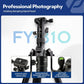 Fotopro Mini Tripod with Ball Head Phone Mount Detachable Selfie Stick Folded only 8.6" Max Load up to 6.6 lbs FY-810 Black