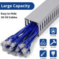 ZhiYo H2 x W2.4in Professional Server Rack Cable Management Raceway, 95in(4X L23.6in) Cable Raceway Kit, Electrically Safe PVC, Open Slot Wire Cord Hider for Under Desk/Computer/Network Cords