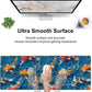 Koi Carps Desk Mat,Large Swimming Koi Fish Gaming Keyboard Mouse Pad,Non-Slip Rubber Base Desk Pad Thick Stitched Edges Waterproof Mousepad Mouse Mat 31.5"x11.8"
