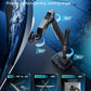 ARES WING Single Monitor Mount with USB, Ultrawide Monitor Arm for 24 to 57 Inch Heavy Duty Curved Screen, Adjustable Gas Spring Monitors Arm Stand up to 66LBS with 75/100/200 Vesa Mount, Black