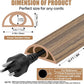 Floor Cord Cover Self Adhesive Cord Hider,10FT Cable Management, Extension Strip Protector for Wires, Prevent Cable Trips for Offices, Gyms, Exhibitions Cavity:0.3"(W) x0.28(H) Woodsmokedbrown
