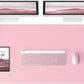 Aothia Leather Desk Pad Protector - Large Mouse Pad, Office Desk Mat, Non-Slip PU Leather Desk Blotter, Laptop Desk Pad, Waterproof Desk Writing Pad for Office and Home (Pink, 38" x 13.7")