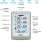 Indoor Outdoor Thermometer Wireless, 4.5 Inch Display Digital Hygrometer Thermometer Temperature Humidity Monitor with 330ft Range Sensor and Adjustable Backlight