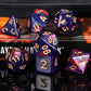QMAY DND Dice Set - Polyhedral Dice (Blue Mix Purple Nebula) 7 Pcs for Dungeon and Dragons D&D RPG Role Playing Games Dice with Dice Bag