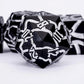 D&D Stripe Dice Set,Black Metal Dungeons and Dragons Dice Set with Box, Crack Polyhedral Dice for RPG Board Games (Matte Black Silver)