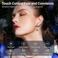 A10 Pro Wireless Earbuds Bluetooth 5.3 HiFi Stereo, 50H Playback LED Digital Display Earphones, ENC Noise Cancelling Mic, Ergonomic Sport Headphone Headset for Gym/Running/Work - Rose Gold