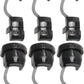 HJ Garden 10pcs Wire Cover Round Cable Wire Strain Relief Bush Grommet Round Strain Relief Bushing Electric Cable Protection Cord Buckle, Black