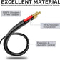 LUCKY TL Indoor Outdoor Extension Cord, 16/3 Gauge Black Long Extension Cord 25ft, Waterproof Flexible Case, Made of Pure Copper, 13A 1625W 16AWG SJTW, 3 Prong Heavy Duty Wire, ETL