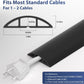 ZhiYo 5.6ft Cord Covers for Wires on Floor, Cord Hider Floor Hide Extension Cords, Soft PVC Cable Cover Cable Protector, Wire Cavity W0.62in H0.31in, Black