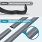 Cord Cover 6.6ft(2xL3.3Ft), Large Capacity Gray PVC Cord Hider - Hard Floor Wire Cover for Cable Management - 1.8" W x 0.6" H