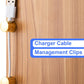5 Sets Charger Holders for Cords, Gold Adjustable Cable Anchor Holders, Adhesive Metal Cord Clips, Cable Management Wire Organizers for Desk, Office, Nightstand