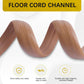 Floor Cord Cover 3.3FT Cord Covers for Wires on Floor Protect Wires & Prevent Trip Hazards, Easy to Cut for Home, Office, School, Concerts, Cavity W0.6in x H0.32in