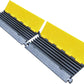 Rubber Cable Protector Ramp, Heavy Floor Cable Wire Cord Cover Speed Bumps 22000Lbs Load Capacity, Driveway Hose Cable Ramp Protective Cover for Indoor and Outdoor (5-Channel x 2Pcs)