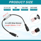 MECCANIXITY LED Strip Dimmer, 12V to 24V 6A Mini Brightness Adjustable Controller Lamp Switch with DC Plugs for Single Color Strips, Black Pack of 4