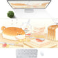Cute Desk Mat Anime Cartoon Desk Pad Mouse Pad Kawaii Large Yellow Shiba Inu Gaming Mousepad XXL Laptop Keyboard Desktop Writing Pad Stitched Edge Desk Accessories for Girls Students 31.5''X15.7''