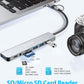 USB C Hub USB Hub 3.0 for Laptop, Upgrade 8 in 2 USB Splitter with USB-C/4 USB A Port Extender, TF/SD Card Slot, 3.5mm Audio Adapter, USBC USB Dongle for PC/Mac/MacBook/Laptop/iPad/Tablet