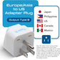 Ceptics Europe to US plug adapter, Type B USA Plug adapter compatible with plugs from Europe, India, and other countries - India to USA plug adapter is CE Certified & RoHS Compliant, White, 3 Pack