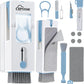 11-in-1 Keyboard Cleaning Kit, Laptop Cleaning Kit Keyboard Brush Cleaner Electronics Cleaner for Cell Phone/Earbuds/Camera Lens/Computer with Multifunctional Cleaning Tool Blue (Light Blue)