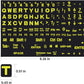 English Keyboard Stickers Full Size Universal PC Computer Laptop Desktop Replacement - QWERTY Alphabet for Full Size Keyboards - 1PCS