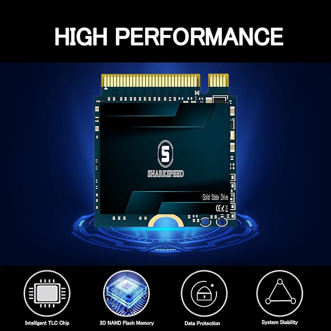 M.2 2230 SSD 1TB NVMe PCIe Gen4.0X4 Internal Solid State Drive 30mm, Gaming SSD Compatible with Steam Deck, ROG Ally, Microsoft Surface pro7+/proX/laptop3/laptop4/laptop Go Ultrabook
