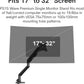 Pixio PS1S Wave Black Single Monitor Arm Stand Desk Mount - Fits up to 32 inches Monitors and up to 19.8lbs. VESA Compatibility and Integrated Cable Management