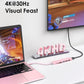 LENTION USB C Hub with 100W Charging, 4K HDMI, Dual Card Reader, USB 3.0 & 2.0 Compatible MacBook Pro, New Mac Air/Surface, Chromebook, More, Stable Driver Adapter (CB-CE18, Rose Gold)