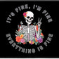 ITNRSIIET Mouse Pad with Stitched Edge Premium Textured Smooth Precise Operation Waterproof Washable Non-Slip Rubber Base Desktop Protection Mat, 10.2×8.3×0.12 inches, Flower Skull